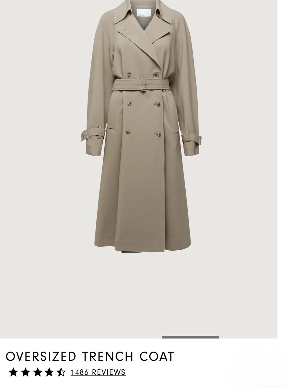 Oak + Fort Oversized Trench Coat in Brindle